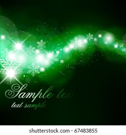 green sparkling wave
