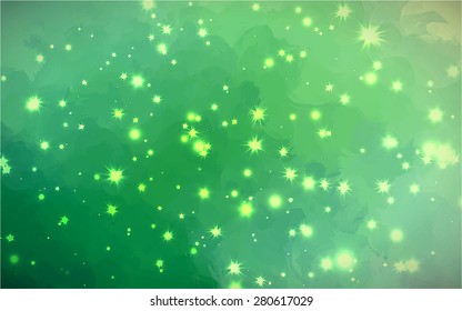 Green sparks background. Vector version