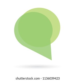 green speach bubble- vector illustration
