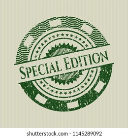 Green Special Edition distressed rubber grunge texture stamp
