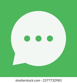 green speech bubble icon vector design