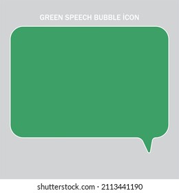Green speech talking baloon template