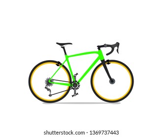 Green speed bike vector