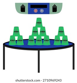 Green Speed Stacks mit Tisch, Matte und Timer