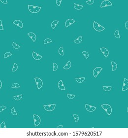 Green Speedometer icon isolated seamless pattern on green background.  Vector Illustration