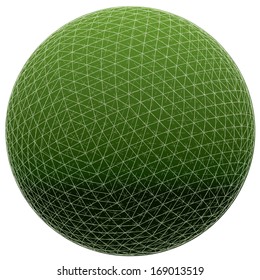 Green sphere vector illustration.
