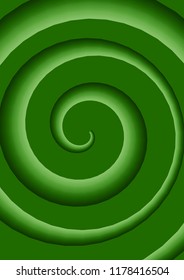 green spinal twirled abstract vector gradient background