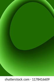green spinal twirled abstract vector gradient background