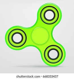 Green spinner toy. Vector illustration