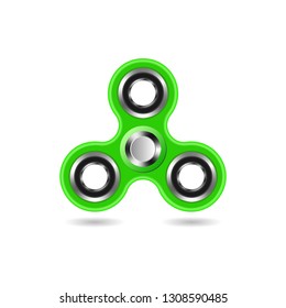 Green spinner. Vector icon