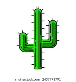 Green spiny Mexican cactus isolated on a white background. A green cactus with needles.
