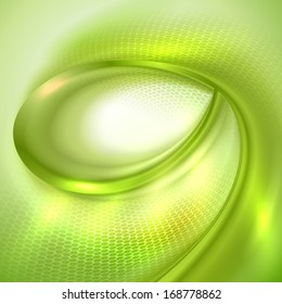 Green spiral abstract background. 