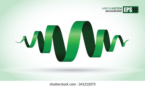 green spiral abstract object