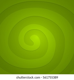 Green spiral background. Vector illustration.