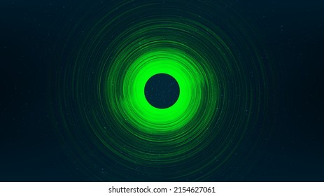 Green Spiral Black hole on Galaxy background with Milky Way spiral,Universe and starry concept design,vector