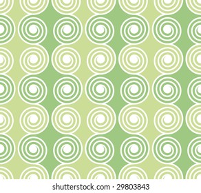 green spirals seamless pattern