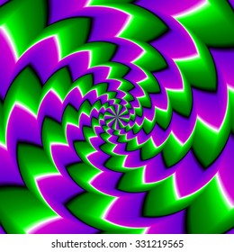 Green spirals (spin illusion)