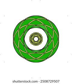 Icono de forma geométrica de espirografía verde