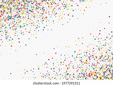 Green Splash Abstract Transparent Background. FallingFestive Rain Card. Happy Polka Texture. Yellow Circle Fun Wallpaper.