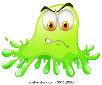 Mareo verde con ilustración de la cara enfadada