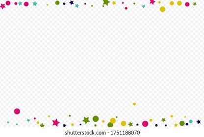 Green Splash Carnival Transparent Background. Celebration Circle Backdrop. Christmas Shine Wallpaper. Yellow Confetti Top Postcard.