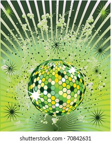 green splash disco ball