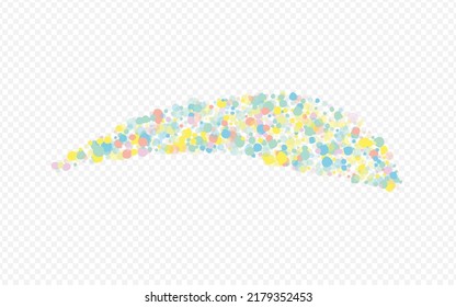 Green Splash Fun Transparent Background. Festival Confetti Banner. Vector Dust Pattern. Rainbow Shine Decoration Wallpaper.