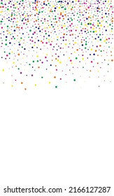 Green Splash Happy White Background. Carnaval Polka Backdrop. Top Circle Texture. Rainbow Rain Decoration Design.