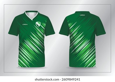 green sport jersey for football and soccer shirt template