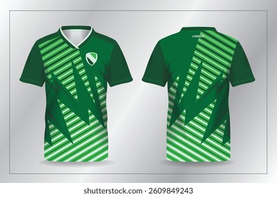 green sport jersey for football and soccer shirt template