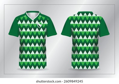 green sport jersey for football and soccer shirt template