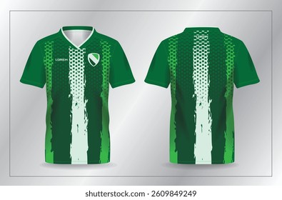 green sport jersey for football and soccer shirt template