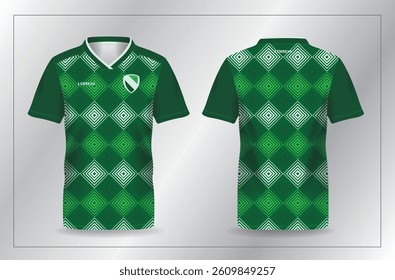 green sport jersey for football and soccer shirt template