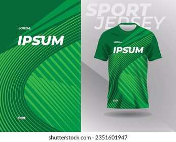 plantilla de diseño de simulación de jersey de deporte verde para ropa deportiva