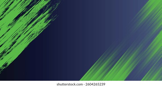 Green sports background design with abstract modern template. Vector illustration of sports players in various activities.