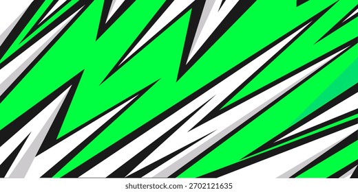 Fondo deportivo verde con Formas de línea afilada para el diseño temático de carreras, diseño de jersey deportivo	