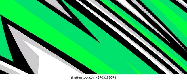 grüner Sport-Hintergrund mit scharfen Linien Formen für Renn-Design, Sport-Jersey-Design