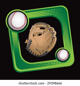 green sports box featuring baseball glove