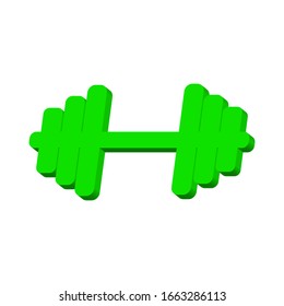 Grüne Sportzeug auf weißem Hintergrund 3d, Vektorillustration