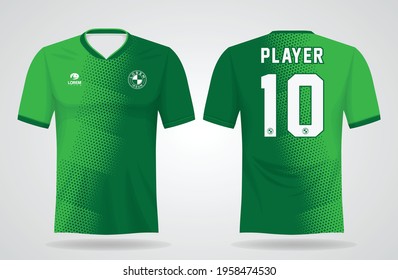 green sports jersey template for team uniforms and Soccer t shirt design