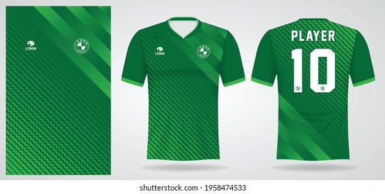 green sports jersey template for team uniforms and Soccer t shirt design