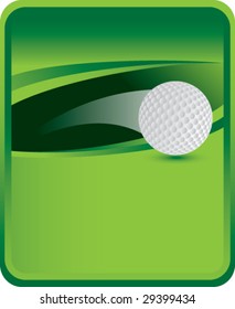green sports message board with soaring golf ball