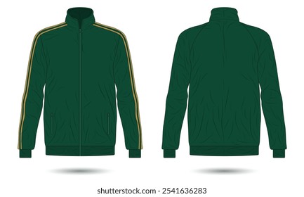 Green sports training jacket mockup