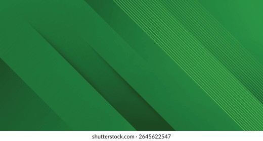 green sporty abstract background template vector with shiny lines and lights