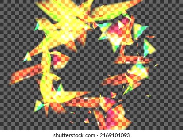 Green Spot Background Transparent Vector. Confetti Night Texture. Bright Feeling Template. Yellow Minimal. Particle Decorate Wallpaper.