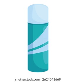 Green spray deodorant with a light blue cap and design, perfect for advertising men's hygiene products