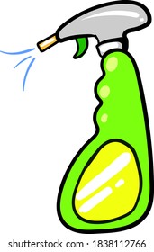 Green spray, illustration, vector on white background