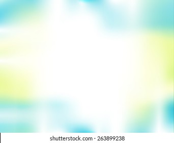 Green Spring Background of Blurred Lights with Bokeh Effect -
