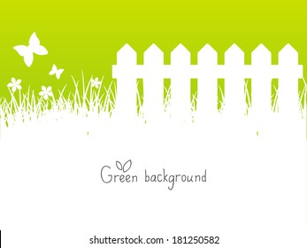 Green spring background with place for text