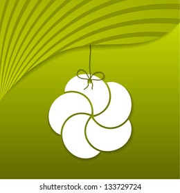 Green spring backgrounds with abstract flower